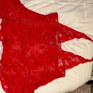 Victoria's Secret Red Lace Chemise